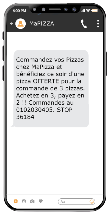 SMS pour la restauration