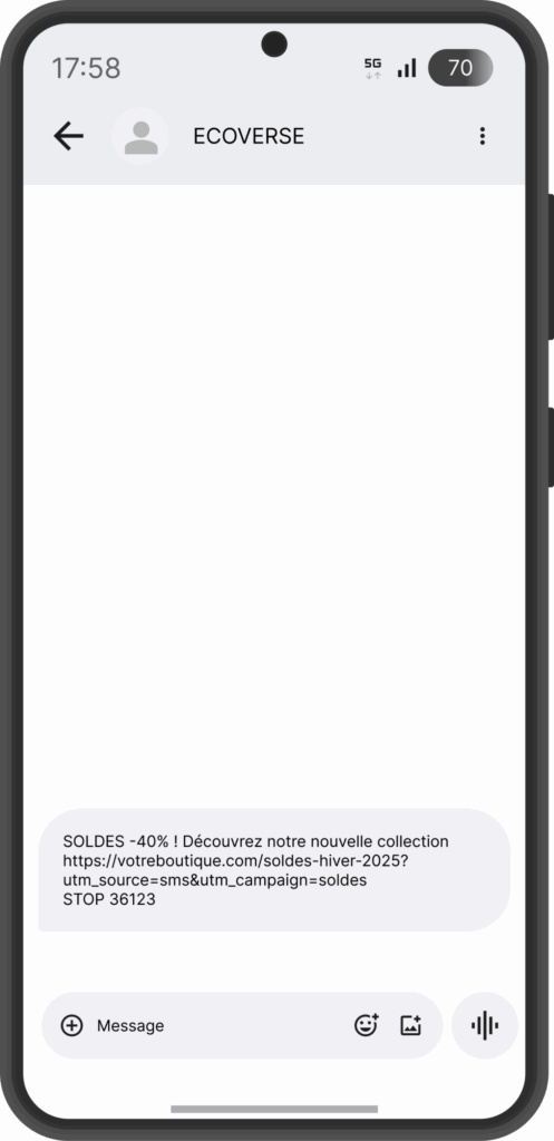 Envoyer SMS image exemple sms