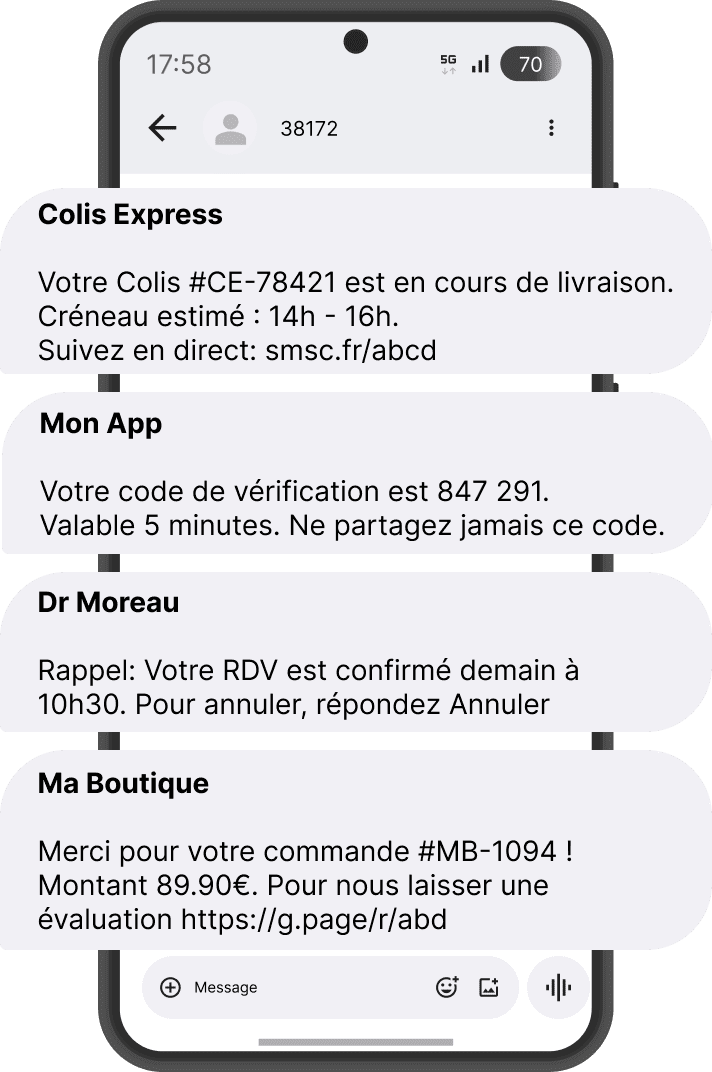 Smartphone SMS Transactionnel 4